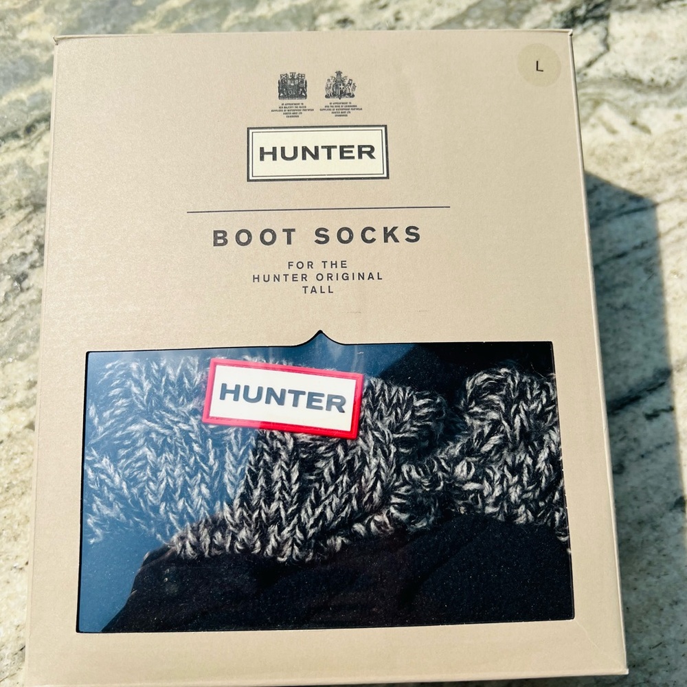 Hunter Black and Gray Boot Socks for Men